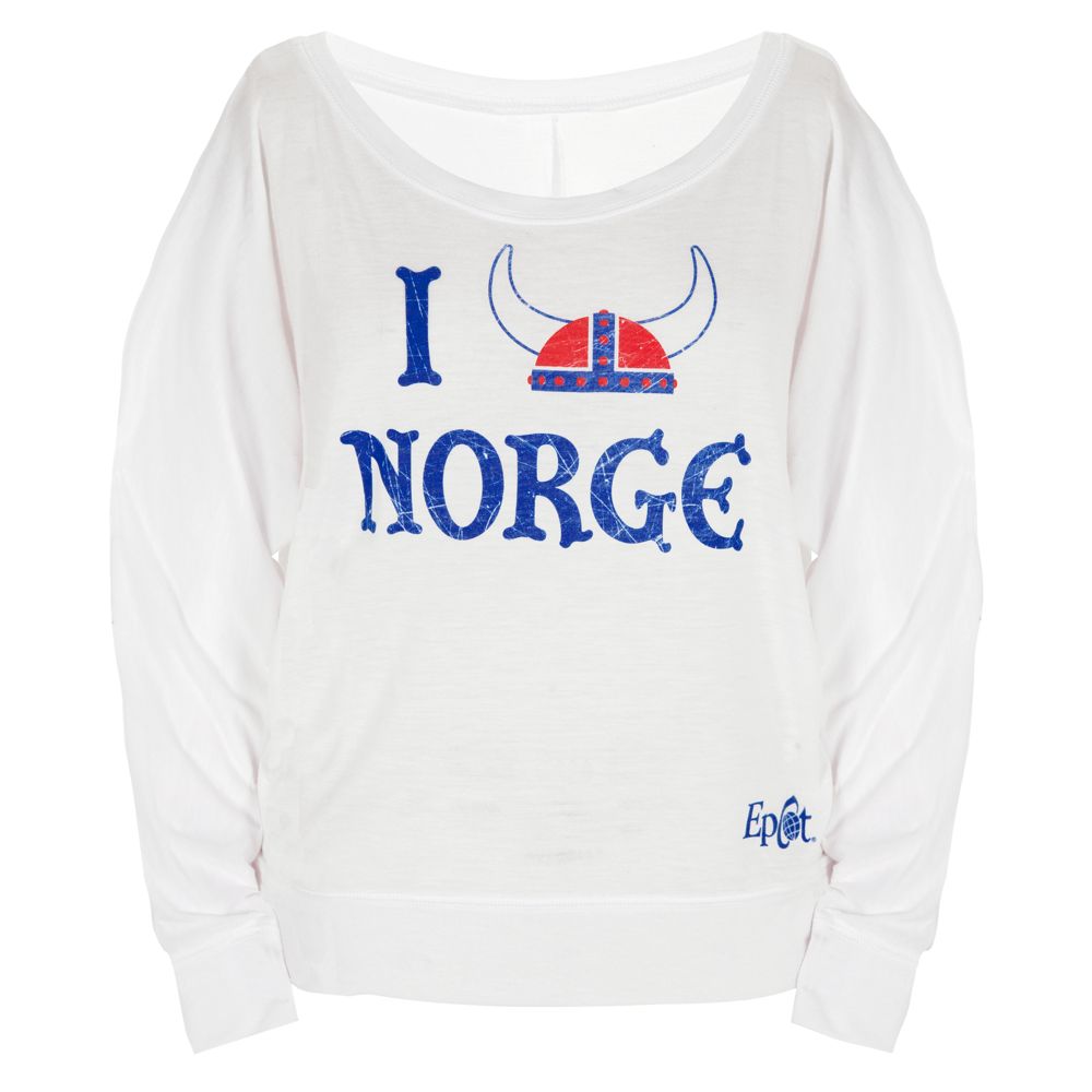 Epcot World Showcase Norway Pavilion Long Sleeve I Helmet Norge Tee for Women