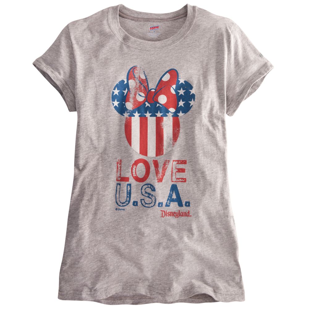 Limited Availability Disneyland U.S.A. Flag Minnie Mouse Tee for Women
