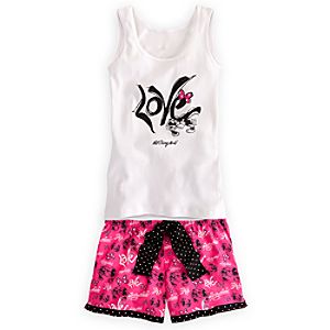 Mickey and Minnie Mouse Tank Tee and Shorts Set for Women