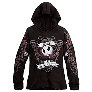 Jack Skellington Hoodie Top for Women
