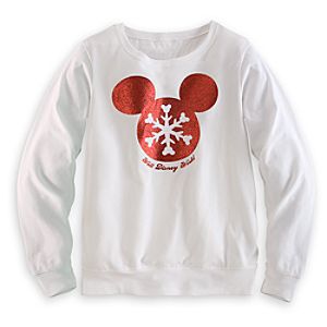 Mickey Mouse Snowflake Long Sleeve Tee for Women - Walt Disney World