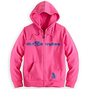 Walt Disney World Sequined Hoodie for Women - Pink