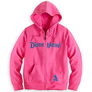 Disneyland Sequined Hoodie for Women - Pink