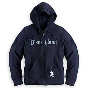 Disneyland Sequined Hoodie for Women - Black