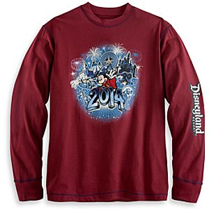 Sorcerer Mickey Mouse and Friends Long Sleeve Tee for Men - Disneyland 2014