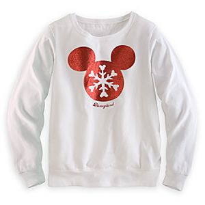 Mickey Mouse Snowflake Long Sleeve Tee for Women - Disneyland