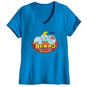 Limited Availability Commemorative RunDisney Dumbo Double Dare 2013 V-Neck Tee for Women