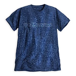 Walt Disney World Folk Print Tee for Adults - Blue