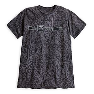 Walt Disney World Folk Print Tee for Adults - Gray