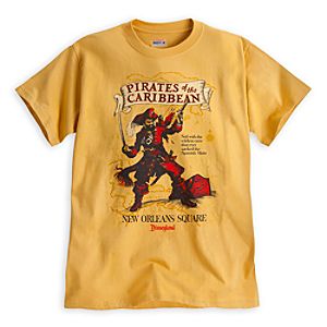 Pirates of the Caribbean Attraction Poster Tee for Adults - Disneyland - Limited Availability