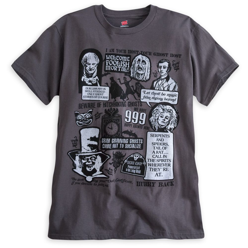 The Haunted Mansion Text Art Tee for Adults - Limited Availability