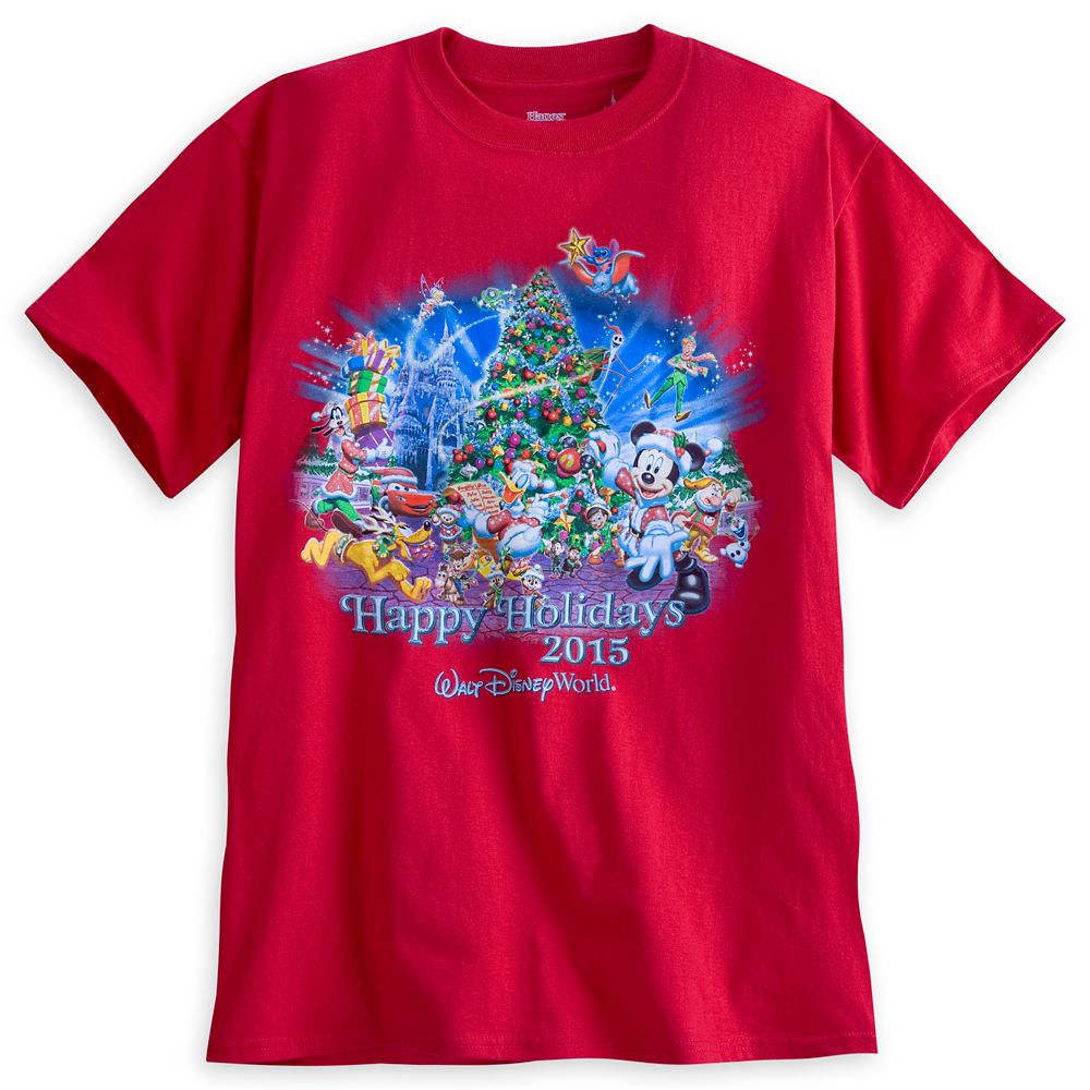 Santa Mickey Mouse and Friends Holiday 2015 Tee for Adults - Walt Disney World