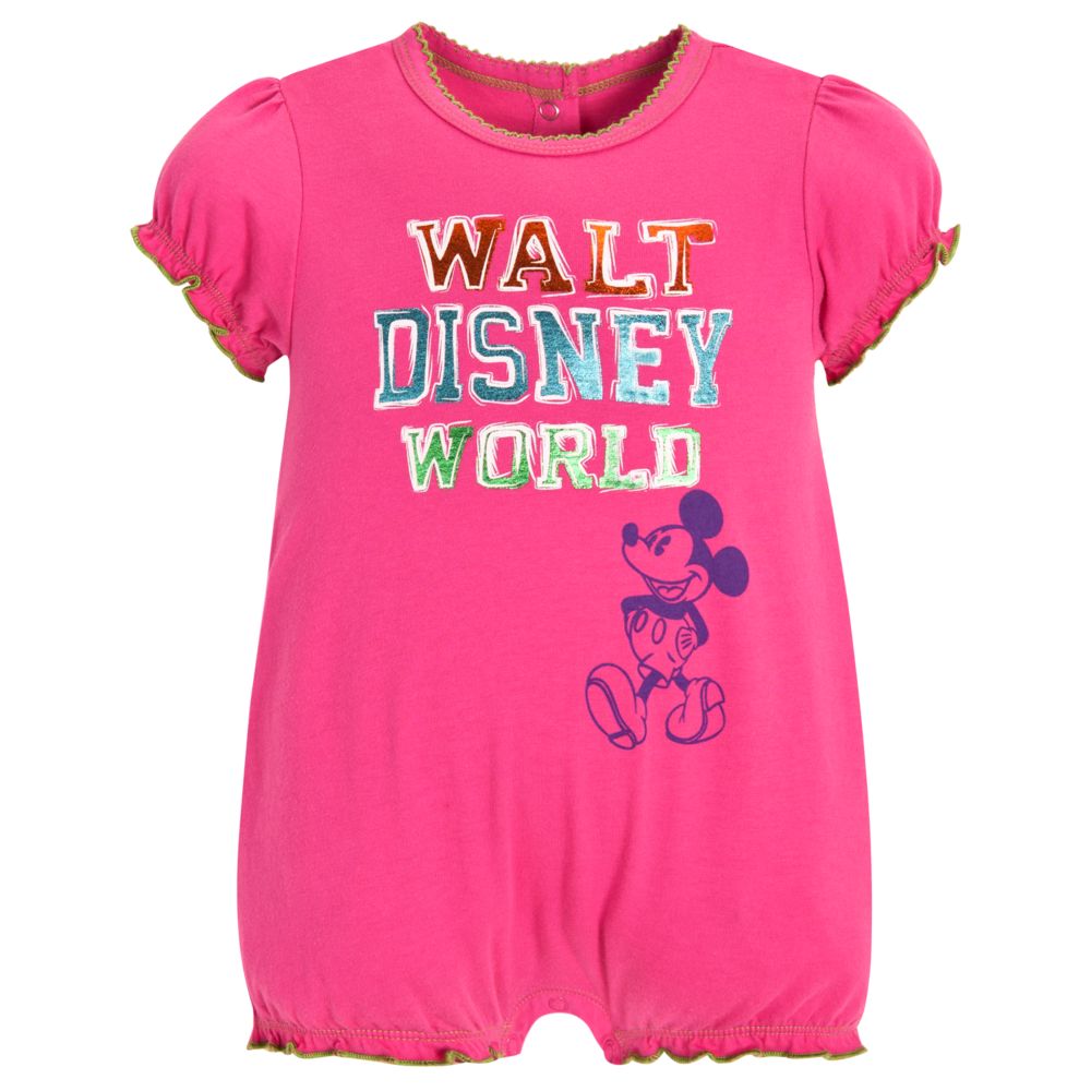 Chromatic Mickey Mouse Romper for Baby Girls -- Pink