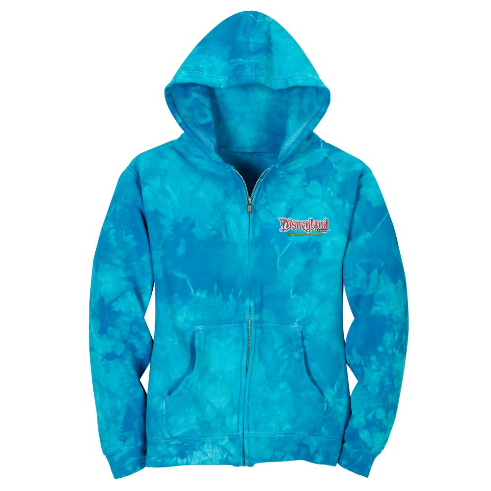Tie-Dye Zip Disney Storybook Attractions Disneyland Hoodie for Kids