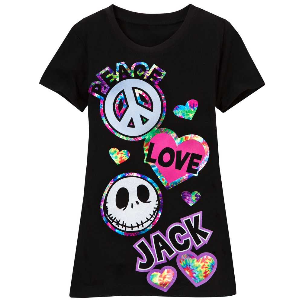 Peace, Love and Jack Jack Skellington Tee for Girls