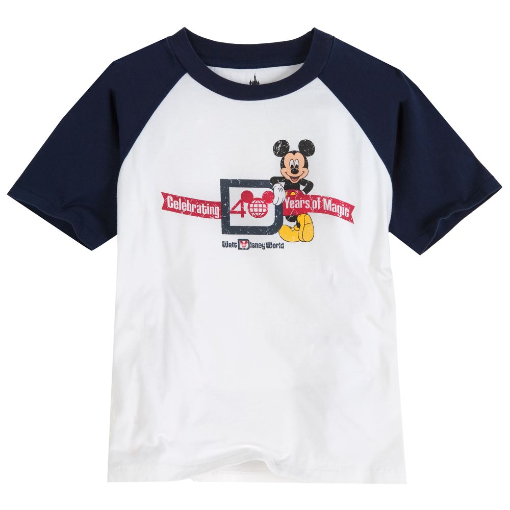 Walt Disney World 40th Anniversary Raglan Mickey Mouse Tee for Boys
