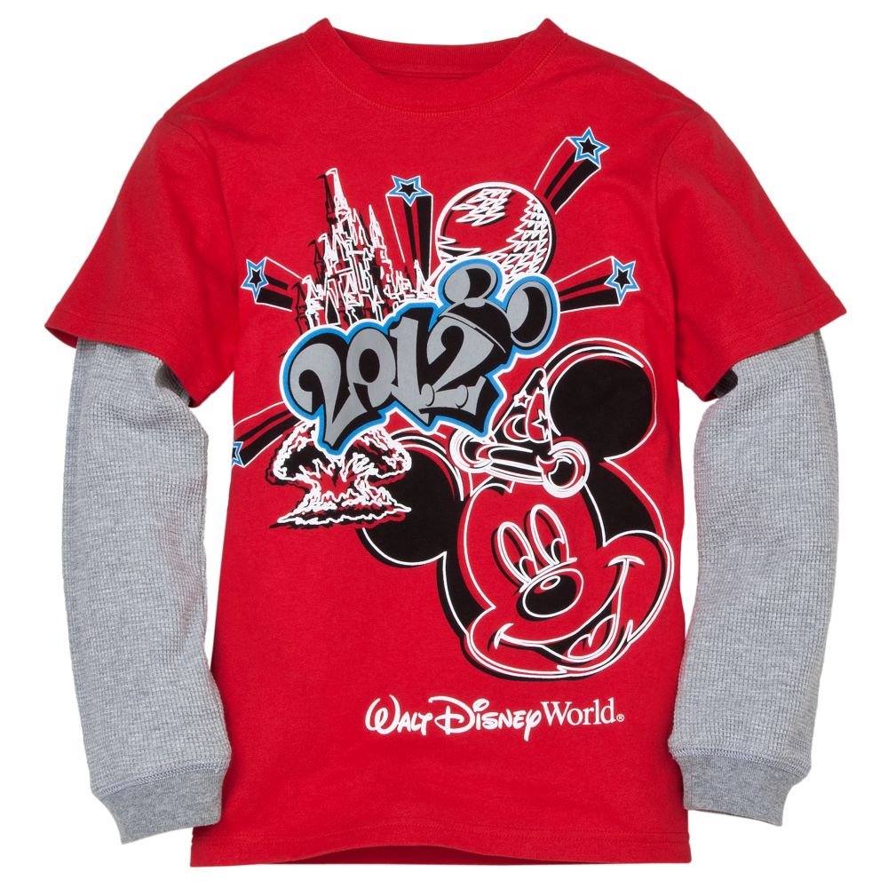 Double-Up Long Sleeve 2012 Walt Disney World Tee for Boys