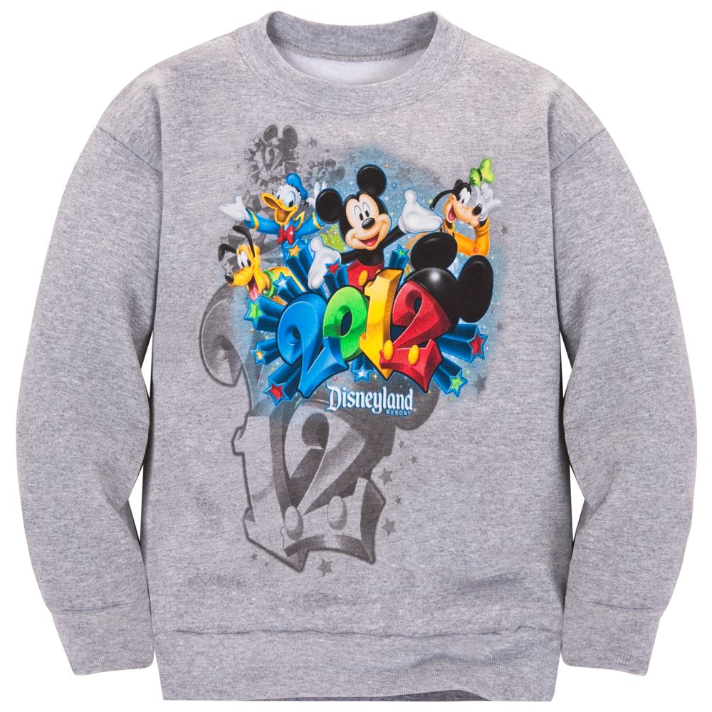 Long Sleeve 2012 Disneyland Resort Fleece Sweatshirt for Boys