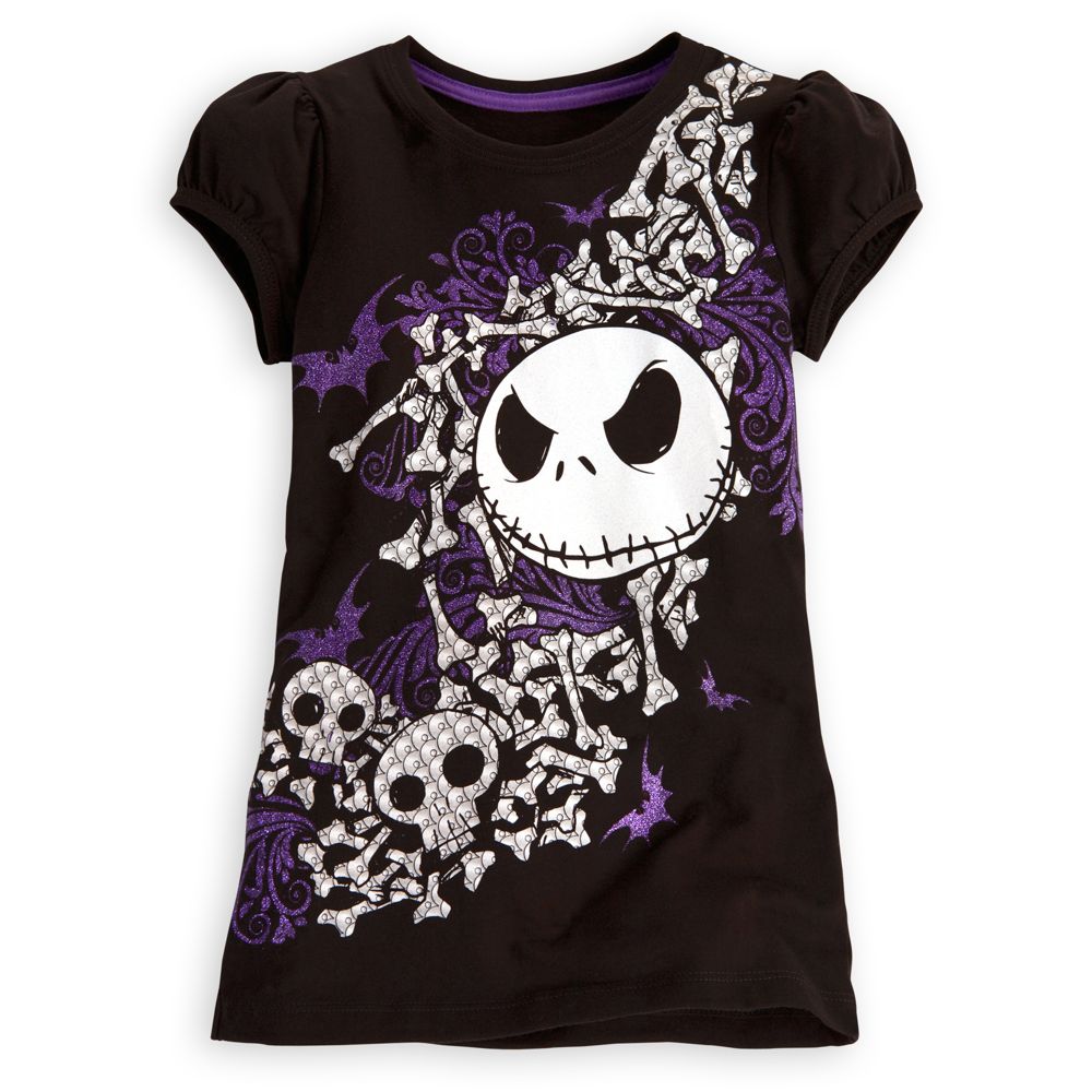 Puff Sleeve Jack Skellington Tee for Girls