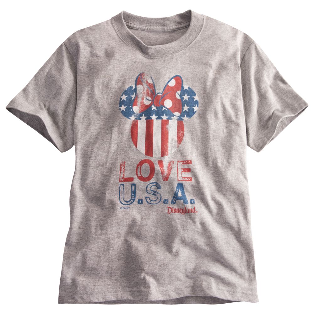 Limited Availability Disneyland U.S.A. Flag Minnie Mouse Tee for Girls