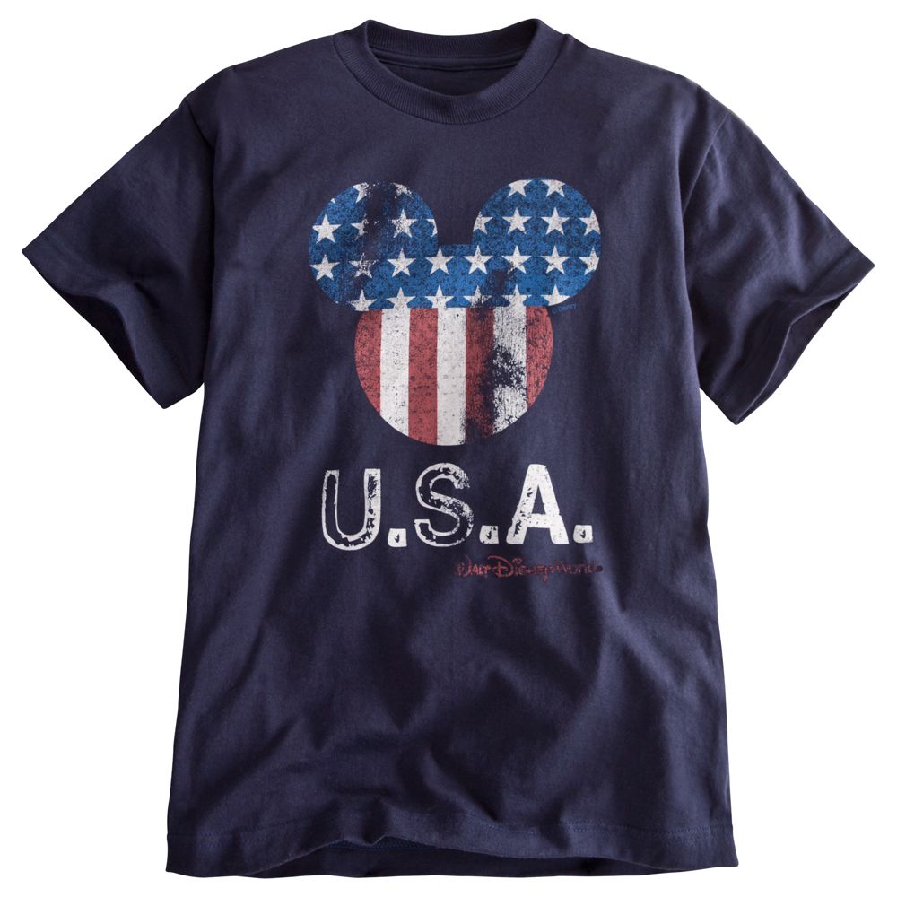 Limited Availability Walt Disney World U.S.A. Flag Mickey Mouse Tee for Boys