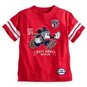 Mickey Mouse Red Football Tee - Walt Disney World