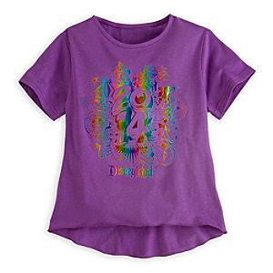 Sorcerer Mickey Mouse and Friends Foil Tee for Girls - Disneyland 2014