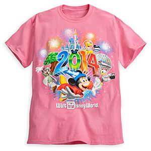 Sorcerer Mickey Mouse and Friends Tee for Adults - Walt Disney World 2014 - Pink