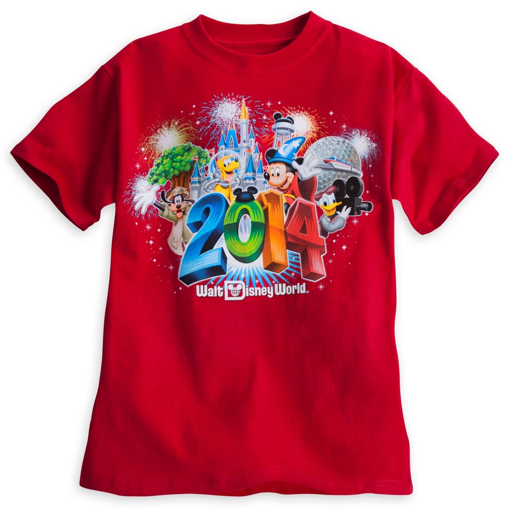 Sorcerer Mickey Mouse and Friends Tee for Boys - Walt Disney World 2014 - Red