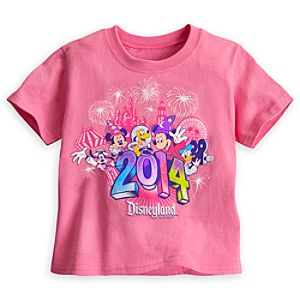 Sorcerer Mickey Mouse and Friends Tee for Toddler Girls - Disneyland 2014 - Pink