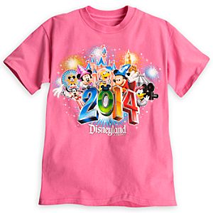 Sorcerer Mickey Mouse and Friends Tee for Girls - Disneyland 2014 - Pink