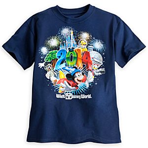 Sorcerer Mickey Mouse and Friends Tee for Boys - Walt Disney World 2014 - Navy
