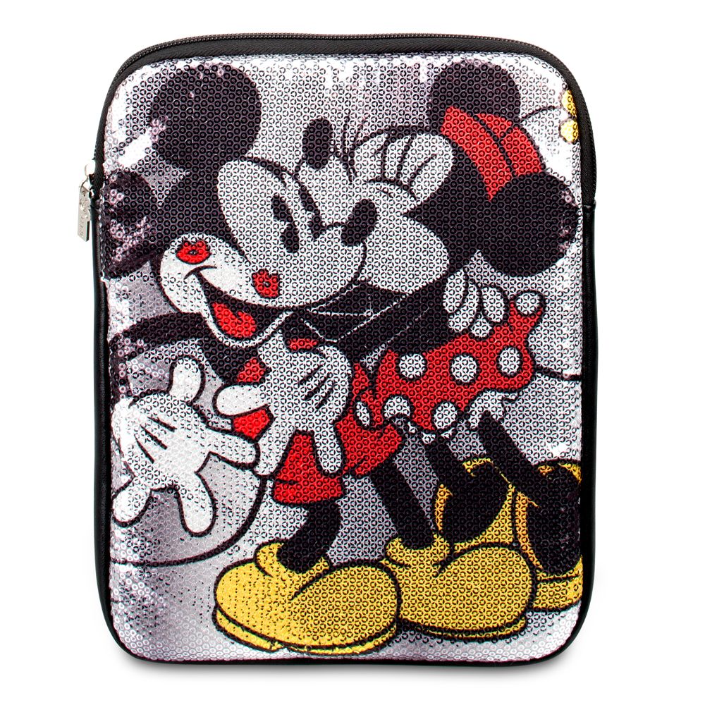 Sequined Minnie Mouse and Mickey Mouse Tablet Case