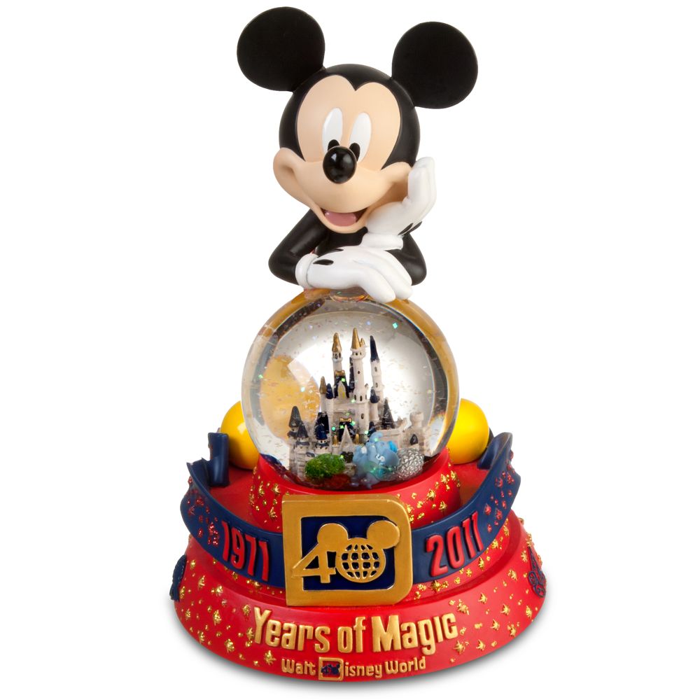 40 Years of Magic" Walt Disney World Mickey Mouse Snowglobe