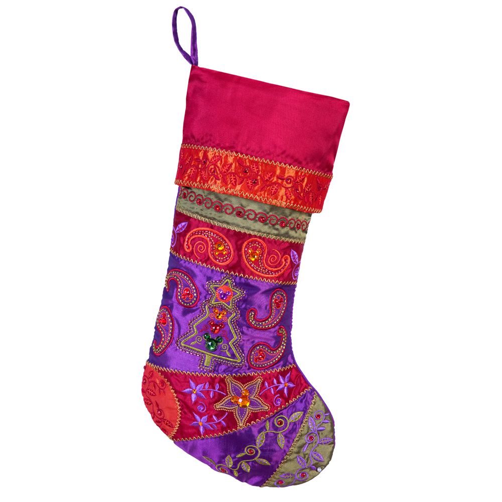 Bohemian Holiday Mickey Mouse Stocking