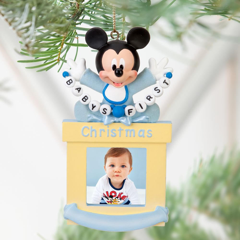 Baby Mickey Mouse Photo Frame Ornament -- 1 1/2 x 1 1/2