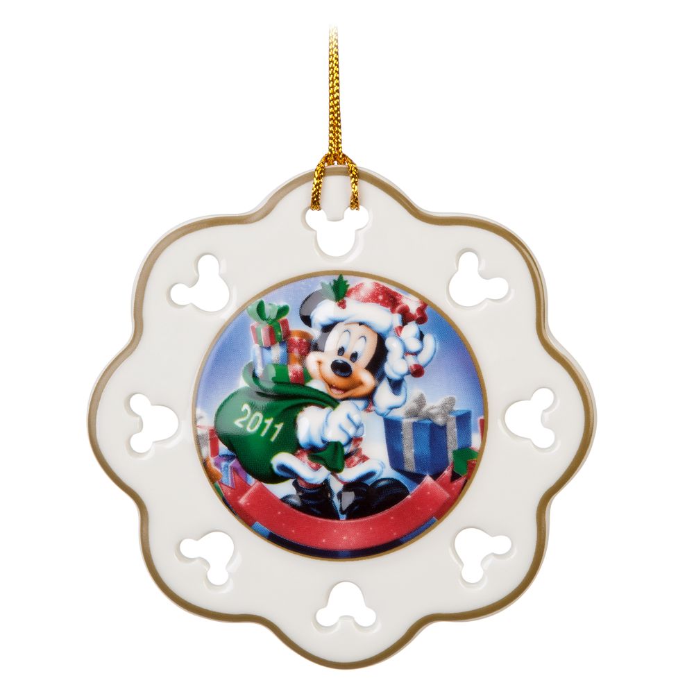 Snowflake Santa Mickey Mouse Ornament