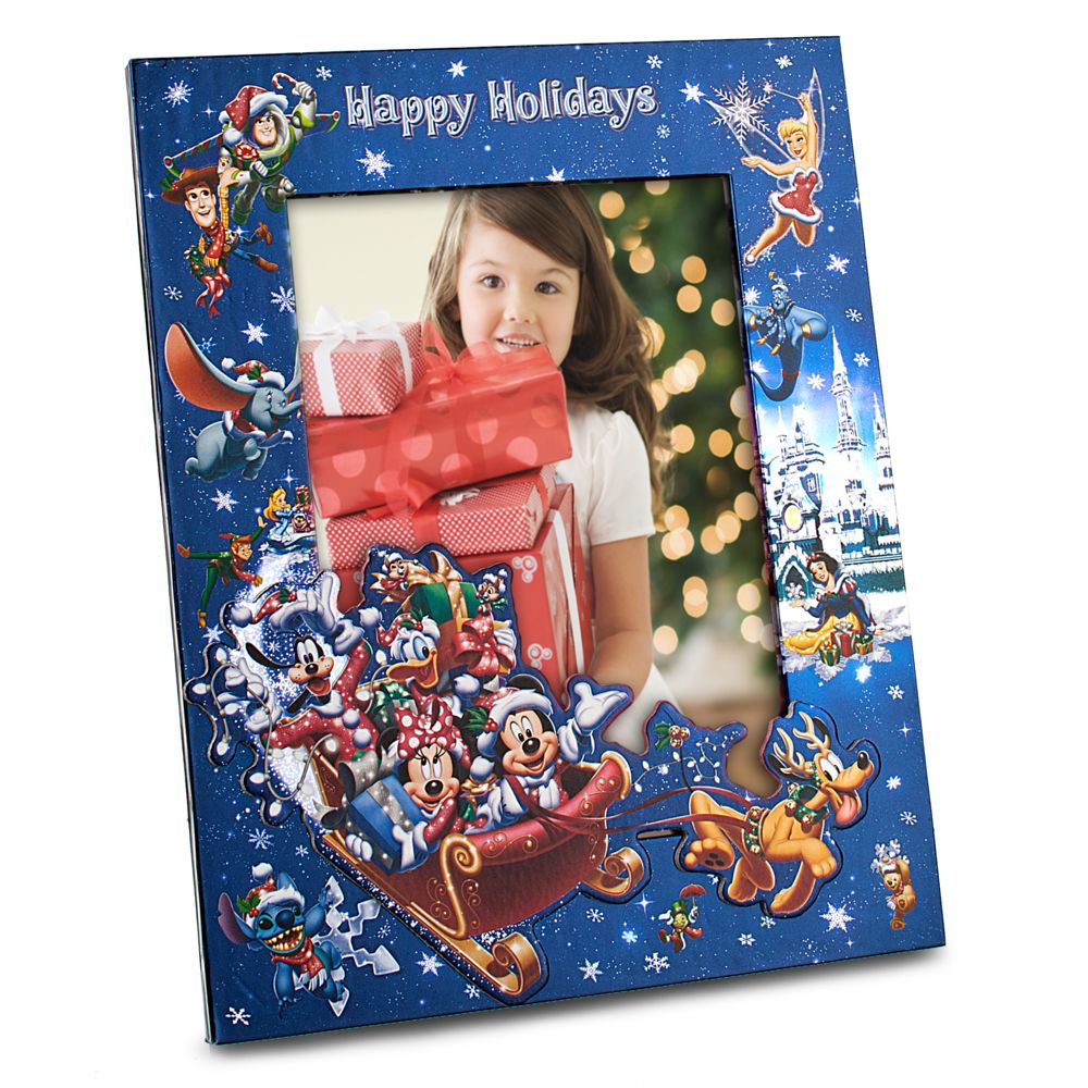 Santa Mickey and Friends Holiday Photo Frame -- Adjustable 5 x 7 or 4 x 6