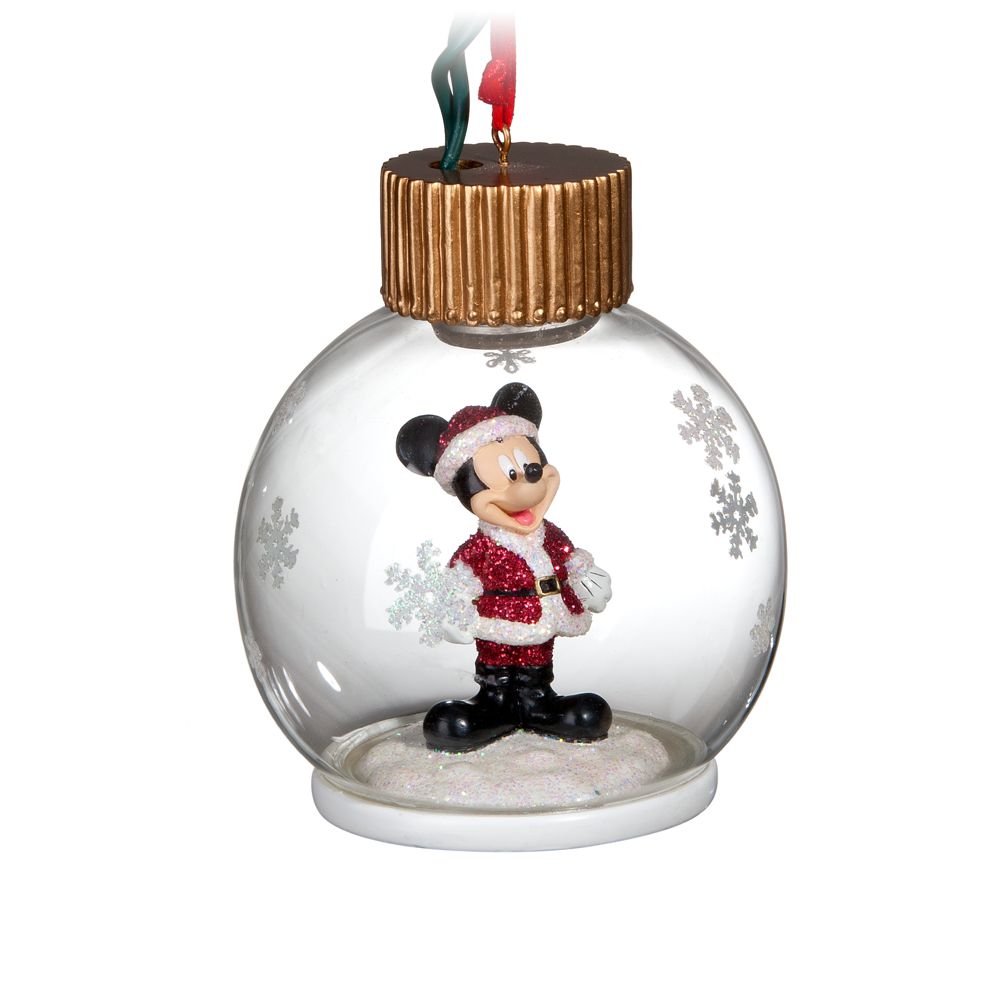 Light-Up Santa Mickey Mouse Ornament