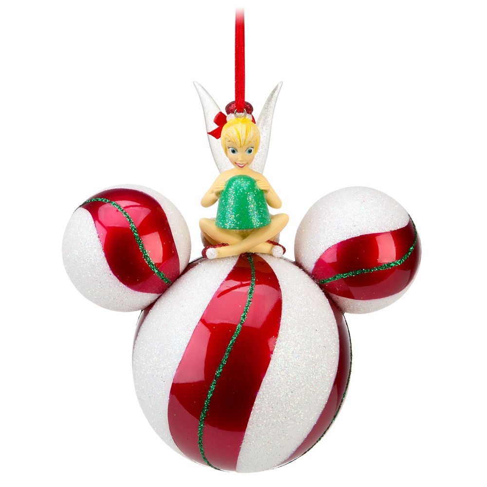 Tinker Bell on Peppermint Icon Mickey Mouse Ornament