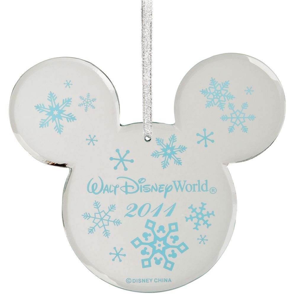 Walt Disney World 2011 Mirrored Icon Mickey Mouse Ornament