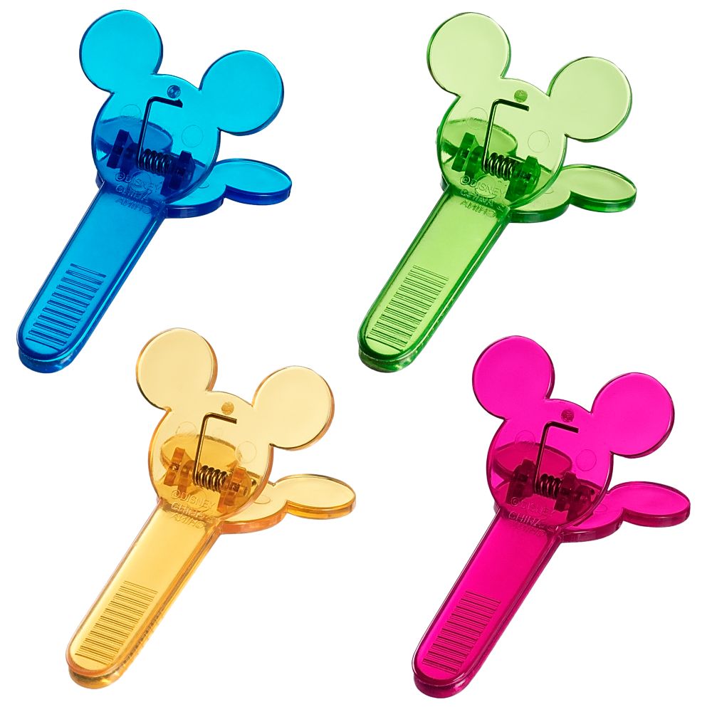 Color Fusion Mickey Mouse Bag Clip Set -- 4-Pc.