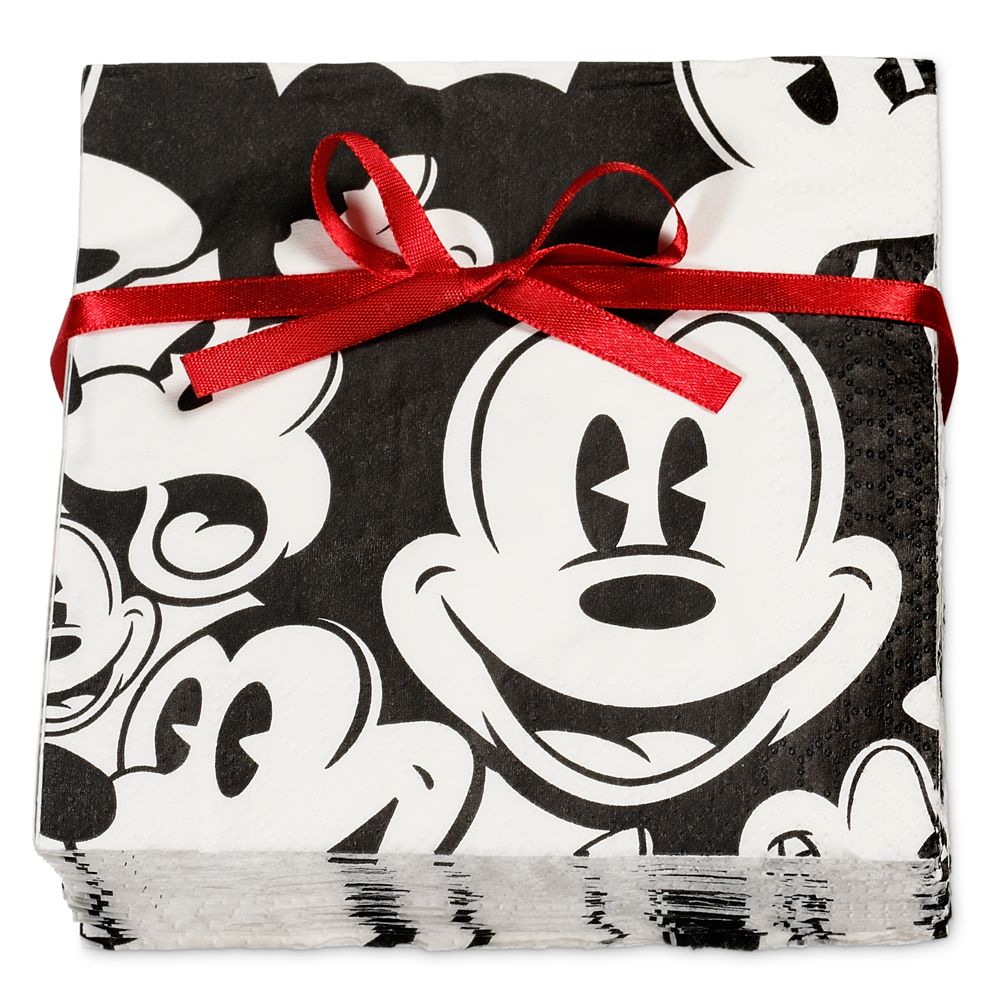 Black and White Mickey Mouse Napkins