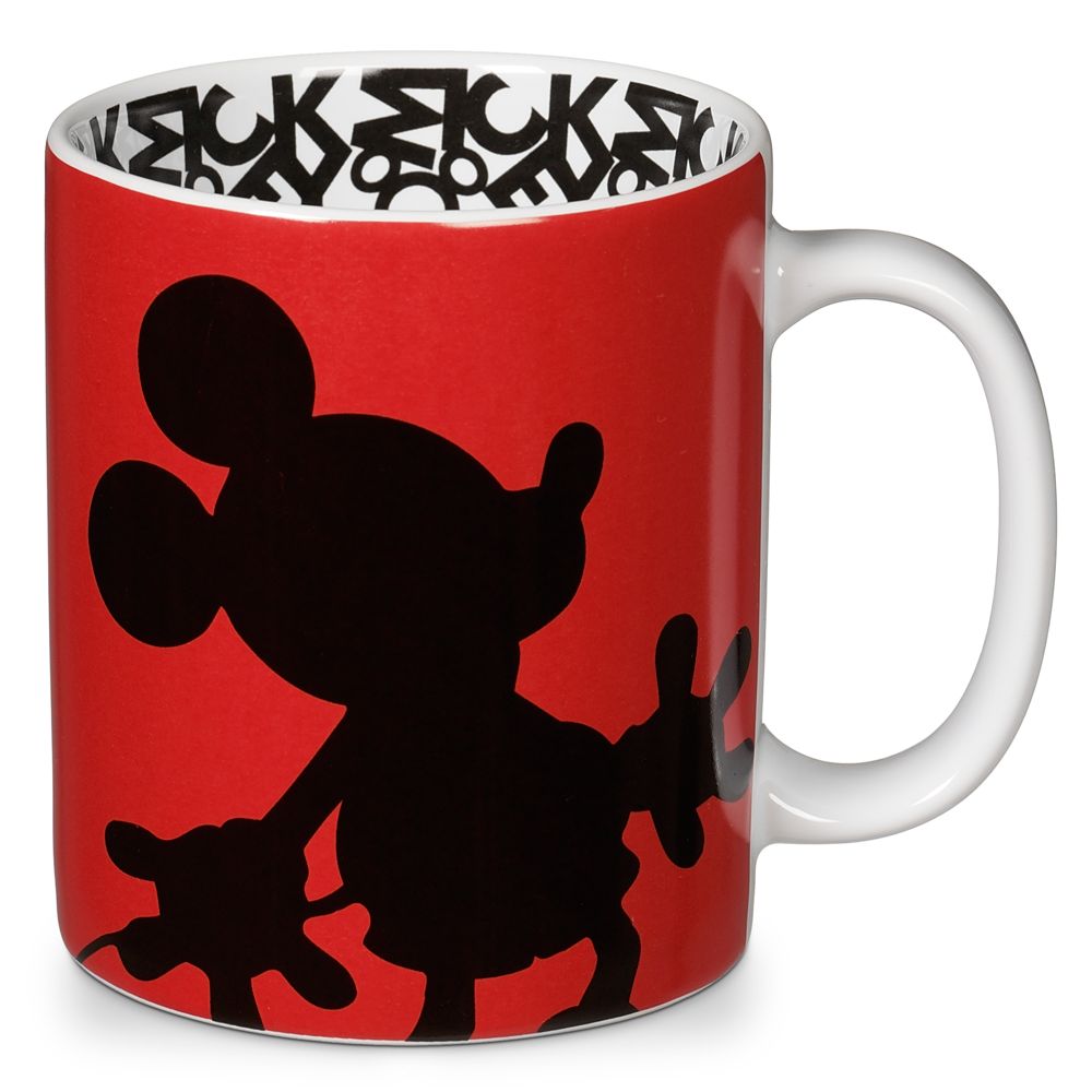 Silhouette Mickey Mouse Mug -- Red