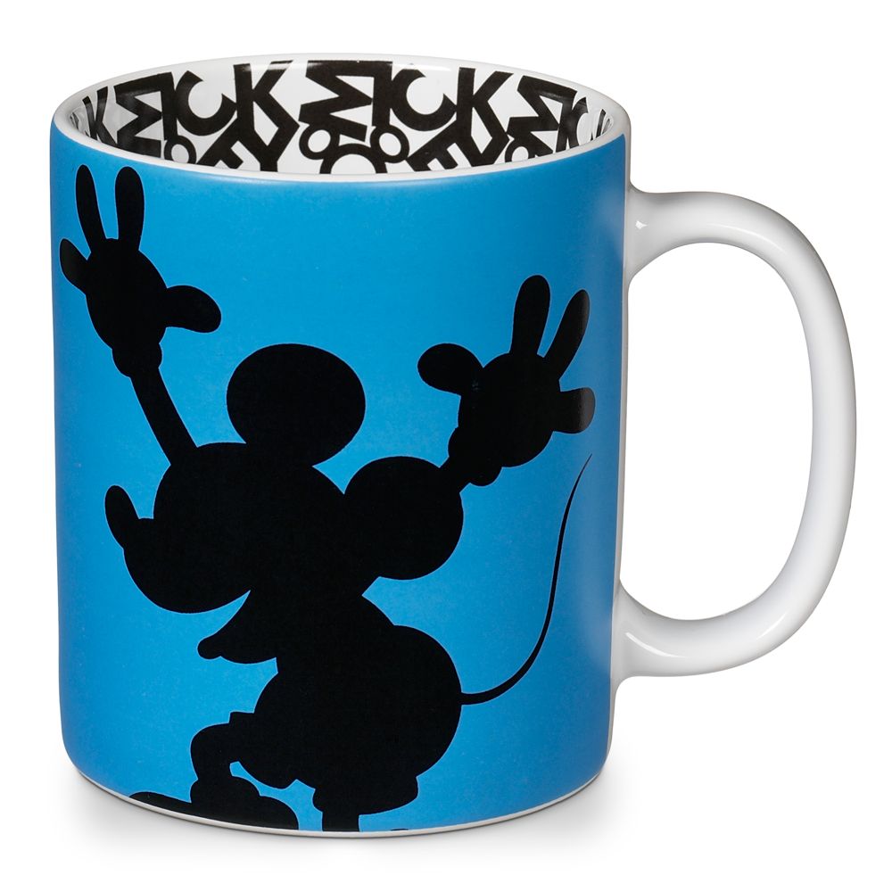 Silhouette Mickey Mouse Mug â?? Blue