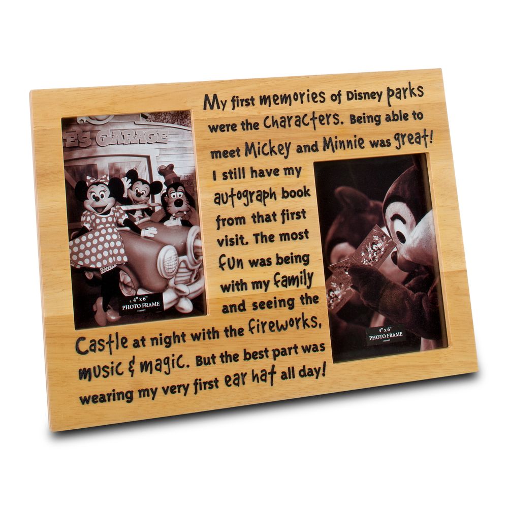 Etched Wood Disney Parks Picture Frame