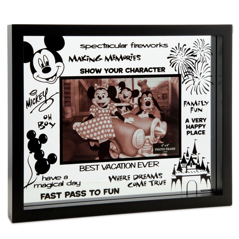 Disney Parks Clear Glass Photo Frame -- 4 x 6
