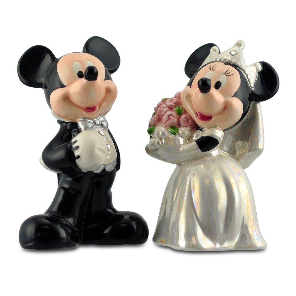 Wedding Minnie and Mickey Mouse Salt and Pepper Set -- 2-Pc.