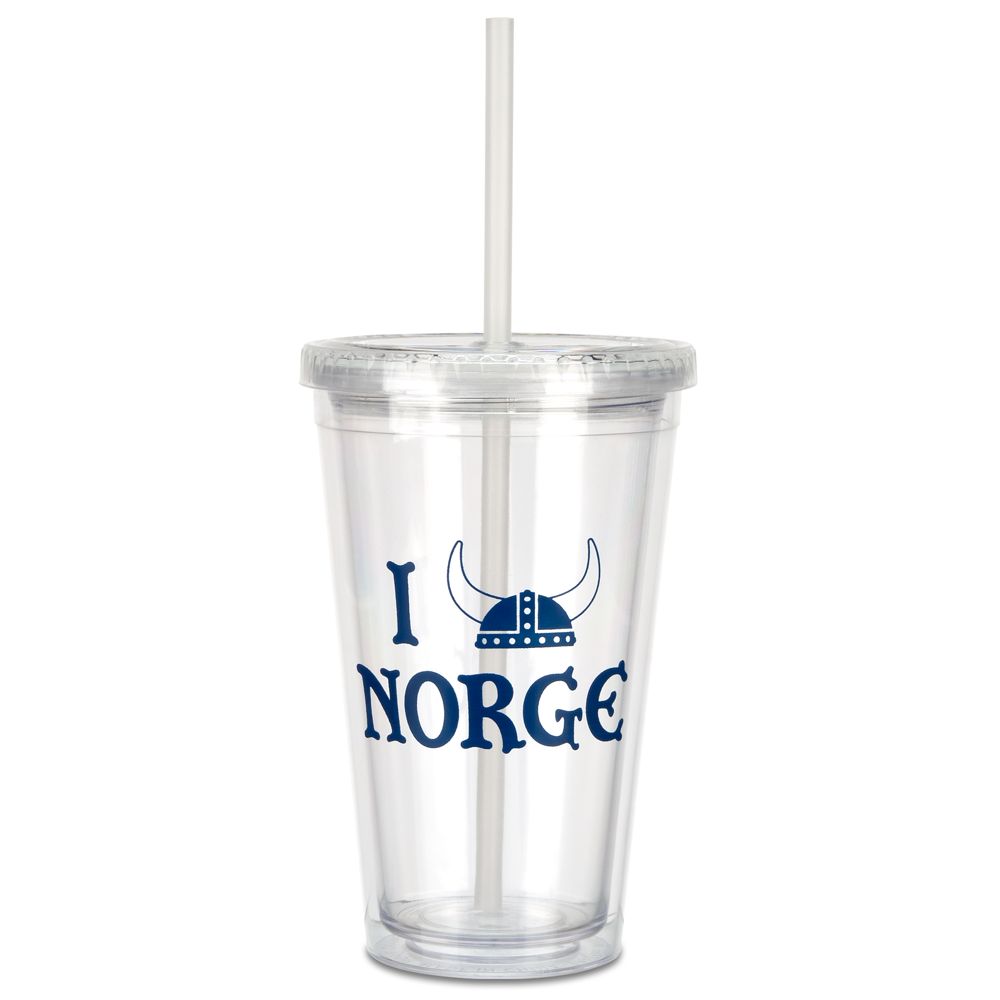 Epcot World Showcase Norway I Helmet Norge Tumbler with Straw
