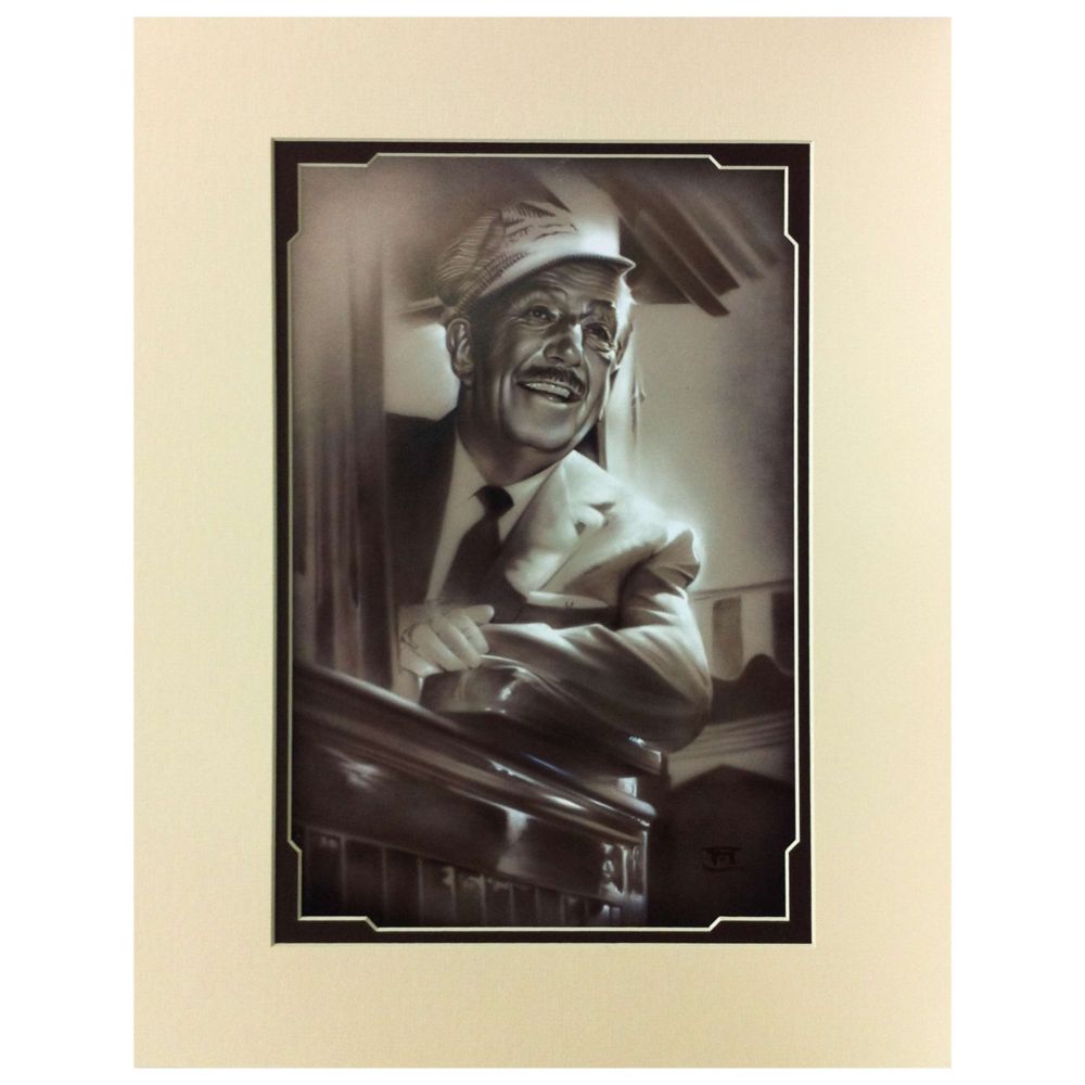 Walt in Train Deluxe Print by Noah